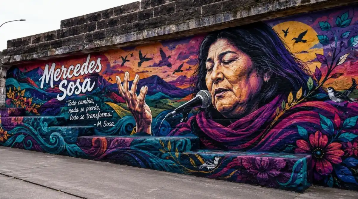 TODO CAMBIA. Imagen ilustrativa de cómo podría quedar el espacio público que quieren cambiar con arte.