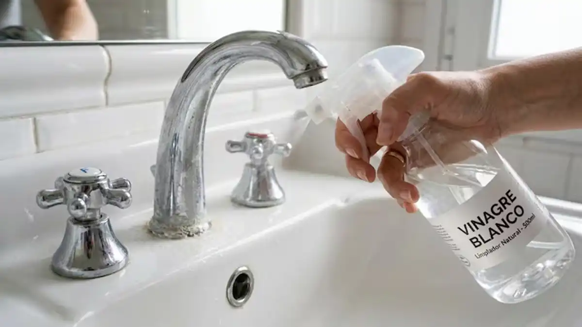 Para qué sirve rociar vinagre en la grifería del baño y cómo aplicarlo correctamente