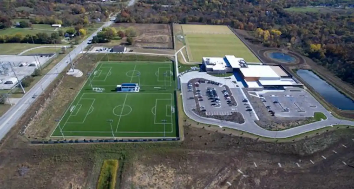 COMPASS MINERALS NATIONAL PERFORMANCE CENTER. Vista aérea del predio del Sporting Kansas City, el lugar elegido por Lionel Scaloni.