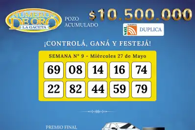 Los Números de Oro de LA GACETA del 27 de mayo de 2026