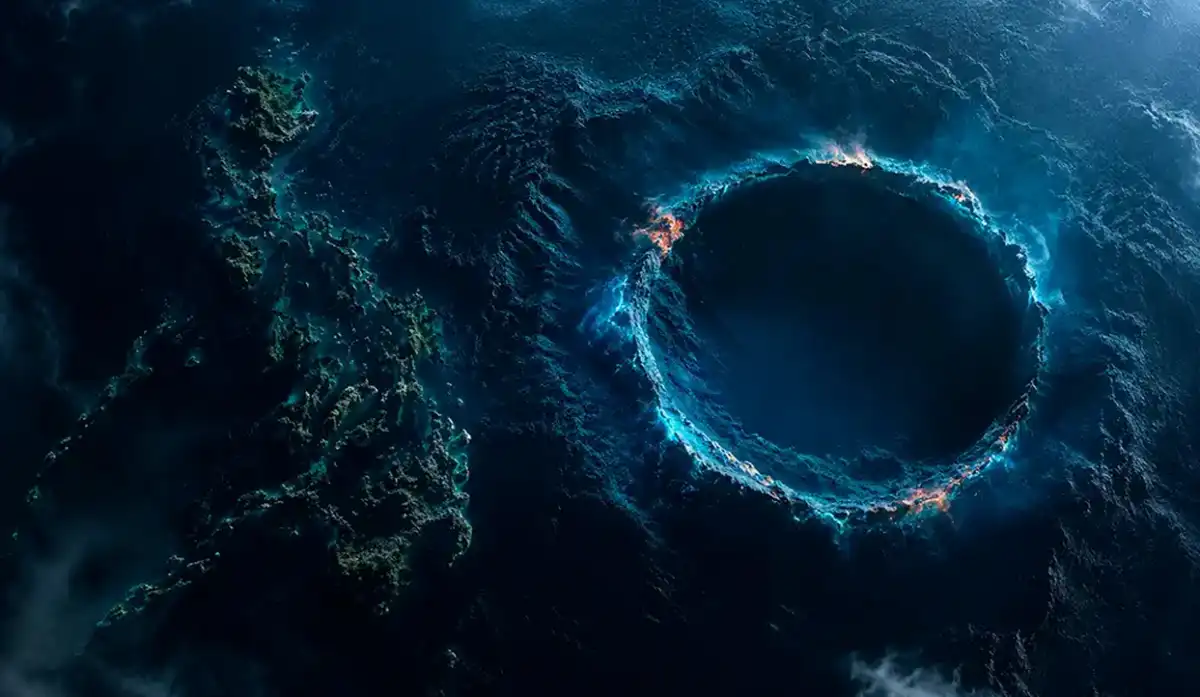 Caldera de Apolaki, una depresión de tamaño colosal. 