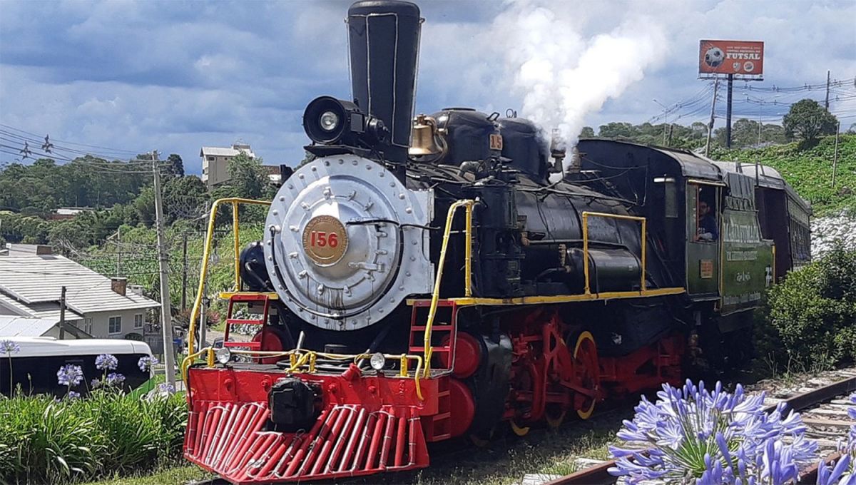 EN UN TREN. El argentino fue capturado cuando enviaba mensajes durante uno de los recorridos del tren turístico María Fumaça.