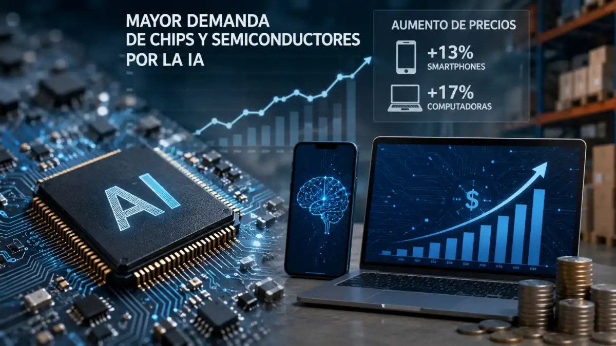 La IA aumenta la demanda de chips y semiconductores: ¿celulares y computadoras más caras?