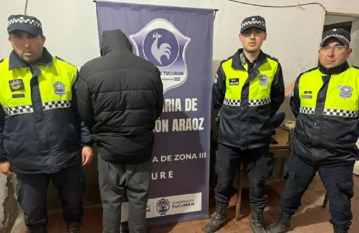Policías de la Comisaría de Estación Aráoz lograron aprehender al sospechoso.