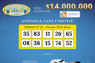 Los Números de Oro de LA GACETA del 29 de mayo de 2026