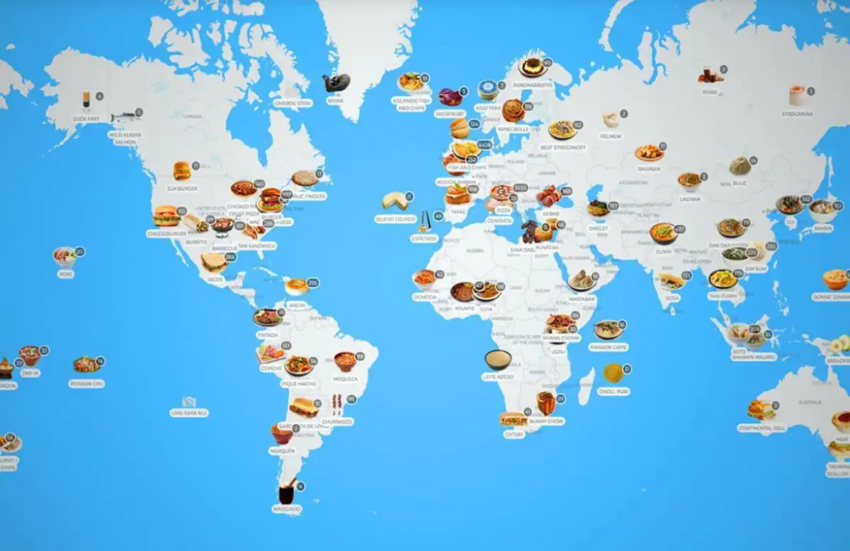 Taste Atlas funciona como un mapa interactivo mundial donde los mejores y más tradicionales platos de cada ciudad son destacados.