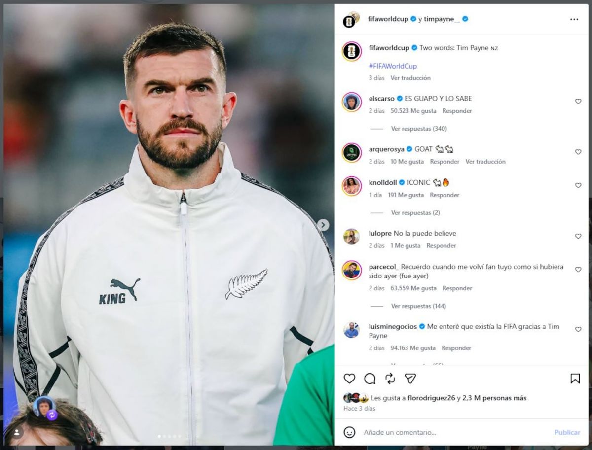 Tim Payne, el futbolista neozelandés que se convirtió en celebridad a pocas semanas del Mundial 2026