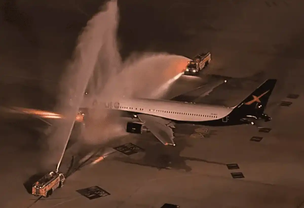 El avión de la selección brasileña.