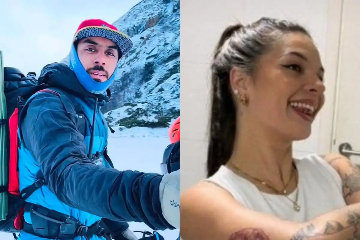 Emiliano Feidas y Abril Marino, el guía y la turista uruguaya que murieron en una excursión en el glaciar Vinciguerra